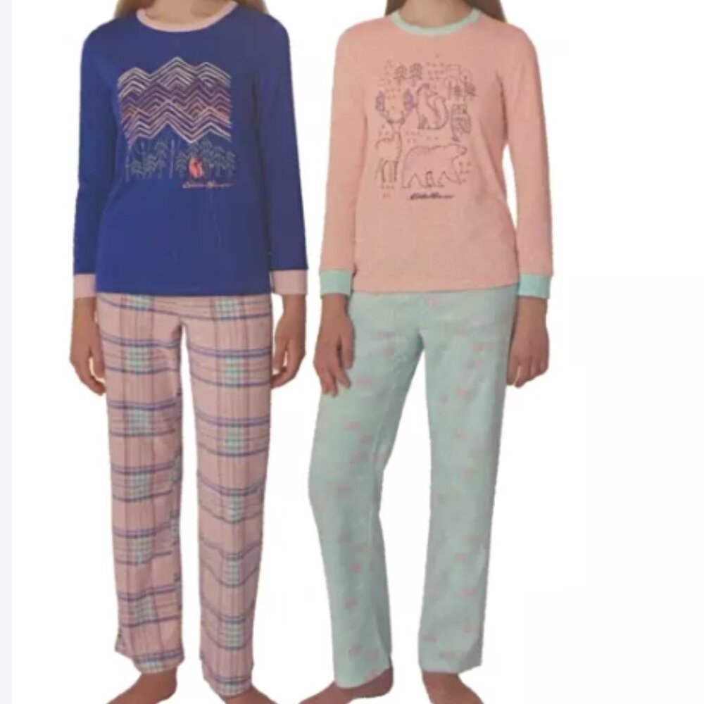 NWT Eddie Bauer Youth 4 Piece Winter Pajama Set